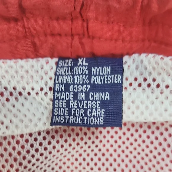 Pace Vintage Red Yellow Blue Swim Shorts with Drawstring - Picture 3 of 12